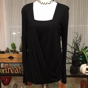 Old Navy Long Sleeved Draped Front Cami Top Size L